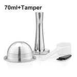Coffee Accessories Steel Reusable Capsule Compatible For 1PCS 70ML 1TAMPER