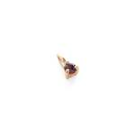 Three Claw MINI Garnet Pendant Charm In Yellow Gold