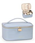 Prite Makeup Bag Large Capacity Cosmetic Bag For Women And Girls Waterproof Pu Leather Travel Makeup Case Toiletry Organizer Wit