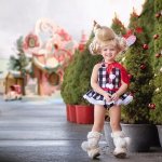 Red Plaid Lace Trim Tutu Romper