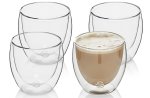 Swan 4 X 250ML Cappuccino Double Wall Glasses