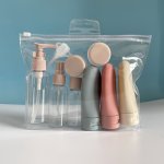 11PC Travel Bottles Set For Toiletries Empty Refillable Travel Size Containers With Storage Bag Travel Accessories For Shampoo C