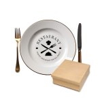 Shiny Wooden Hand Stamp 100X100MM