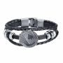 Killer Deals Unisex Braided Vegan Leather Playing Card Charm Bracelet- S/m - Best Bargains Online