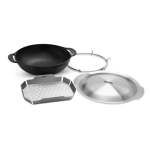 Weber Crafted Wok And Steamer Cast Iron 7607