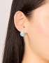 Goldair Gold Blue & Brown Enamel Bubble Hoop Earrings 3-PACK