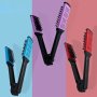 1PC Splint Comb V Shape Hair Straightener Comb Flat Brush Ceramic With Nylon Bristles Double Sided Brush For All Hair Types