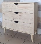 Lotus 3 Dr Chest Of Drawers - Raw - Mb Pine