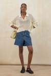 Pleated Denim Shorts - 16 Mid Wash