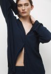 Crinkled Loungewear Shirt - Blue