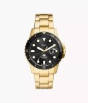 Fossil Blue Dive Three-hand Date Gold-tone Stainless Steel Men's Watch| FS6035