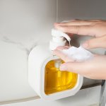 Easy-install Wall-mounted Soap Dispenser - Transparent No-drill Plastic Pump Bottle For Kitchen & Bathroom - Ideal For Shampoo H