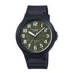 Casio Standard Collection Black With Olive Dial 50M Men's Watch MW-240-3BVDF