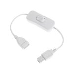 USB Cable With On off Switch - White