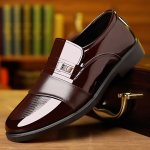 Men's Sleek Business Casual Loafers - Slip-on Faux Leather Perfect For Weddings & Casual Attire