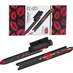 Enzo EN-3846 Titanium Straightener High-temperature Hair Straightening Brush - Black