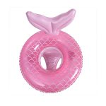 Baby Swimming Float Inflatable Baby Mermaid Swim Ring With Seat And Handle Children Waist Float Ring Pool Floats Toys Fun Water