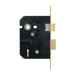 DY2261-76PL 4 Lever Powder Coated Upright Lock - Brass