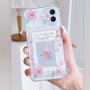 Apple Iphone Wallet Case With Pink Tulip Design Floral Bumper Shockproof Protective Cover With Card Holder Slot Compatible With Models