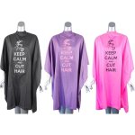 Salon Cape With Keep Calm & Cut Motif Polyester Studs