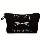 Cute And Fashionable Makeup Bag With Cat Pattern Waterproof Cosmetic Bag Portable Storage Bag For Travel