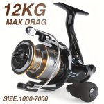 Billings Ek 1000 7000 Series 5.2:1 Gear Ratio 11.79KG Max Drag Cnc Metal Spool Spinning Fishing Reel For Freshwater Saltwater