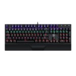 T-dagger Destroyer 104 Key|wrist Guard|rainbow Backlit Gaming Mechanical Keyboard Black