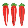 3PCS Wooden Carrot Shape Ruler Creative Cartoon Drawing Rulers For Students