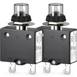 Thermal Circuit Breaker Diyhz 10 Amp Push Button Manual Reset Circuit Breaker 32V Dc 125 250VAC 50 60HZ With Quick Connect Termi