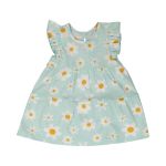 Daisy Printed Tiered Dress With Frill Sleeve