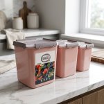3 Piece Sealed Fresh Box Plastic Storage Container Set