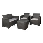 Contour Jabulani 4PC Patio Set Charcoal