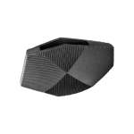 Heptagon Vase Resin Black 22CM