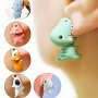 Cute Small Animal Dinosaur Shark Shape Earrings Resin Earrings Casual Jewelry Casual Earrings Accessories Gift