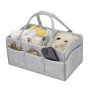 Grey Felt Cloth Mommy Basket Diaper Bag Storage Felt Mommy Basket Diaper Storage Box Halloween Christmas Gift