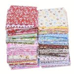 60PCS 100PCS 9.91 9.91CM Cotton Cloth Set Diy Flower Cloth Head Pastoral Floral Cotton Handmade Doll Handmade Patchwork Small Cl