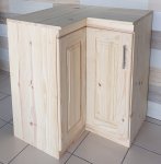 K Corner With Shelf 760X760X450X900 - Raw - Mb Pine