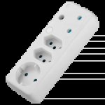 Switched 4 Way Schuko Adaptor