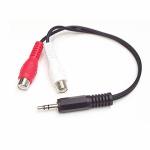 6IN Stereo Audio Cable - 3.5MM Male To 2X Rca Female