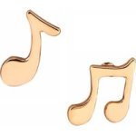 Beautiful Musical Note Earrings - Gold