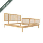 Rattania Deluxe Bed - Queen