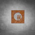 Restaurant Sign D02 - Rust - Powder Coated Aluminum