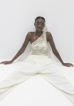 Sequined One-shoulder Body - Silver-coloured
