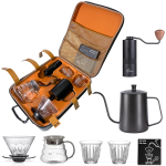- Coffee Bar Travel Set With Kettle Grinder Dripper & Cups