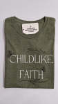 Ladies Childlike Faith Melange Olive T-Shirt - 2XL