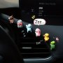 6pcs Mini Cute Anime Car Center Console Ornaments Sleeping Bunny Sheep Bear Duck Elephant Tortoise Car Rearview Mirror Decoration Interior Accessories