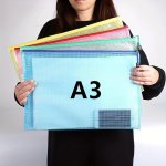 A3 Art Storage Bag: Extra Large Waterproof Pvc Material Color Grid Zipper Large Capacity Perfect For Artwork And Documents
