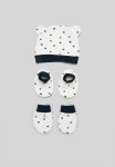 PoP Candy Polka Dot Beanie & Mitten Set - Blue & White