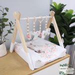 Changing Mat Cover White Horse Girly