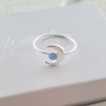 Esnay - 925 Sterling Silver Azure Sn Opal Ring - Size 6
